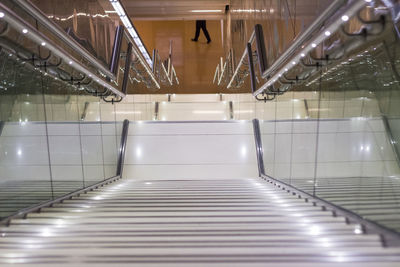 Interior of empty subway