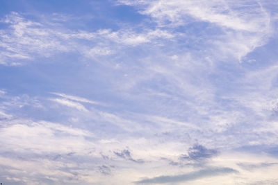 Low angle view of clouds in sky