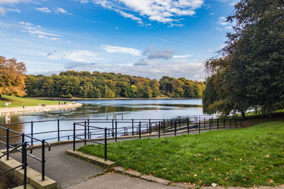 Scenic view of river against sky