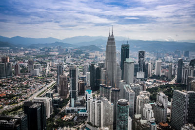 High angle view of cityscape