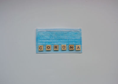 Close-up of text on white background