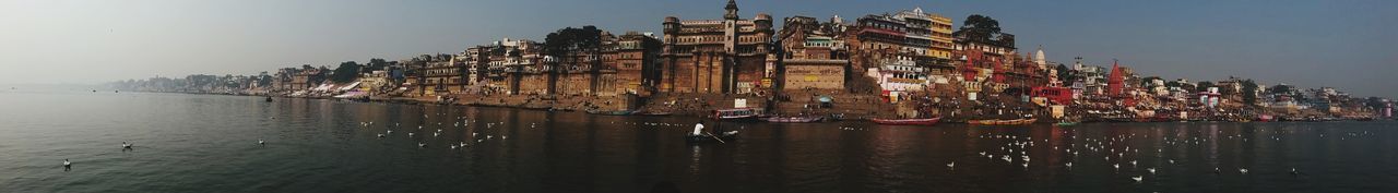 Panoramic view of buildings and sea