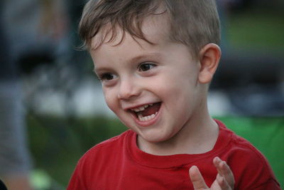 Portrait of cute boy smiling