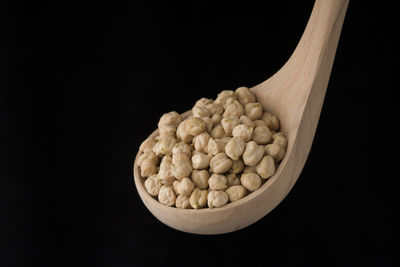 Close-up of ice cream against black background