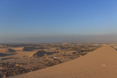 Aerial view of a desert