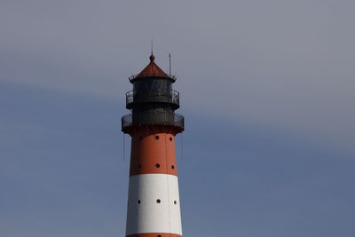 Low angle view of lighthouse against sky