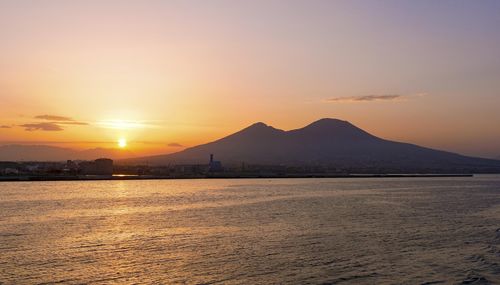 Sunrise in the gulf of naples