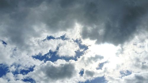 Low angle view of cloudy sky