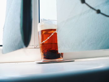 Close-up of drink on table