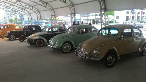 Cars parked on road