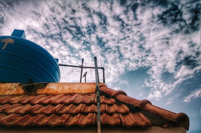 Low angle view of built structure against sky