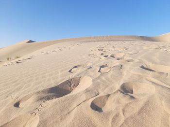 Footprint of human in desert