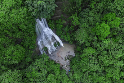 Aerial view of bangladeshi waterfalls 