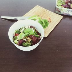 Close-up of food on table