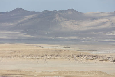 Scenic view of desert against sky