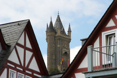 Low angle view of church against sky