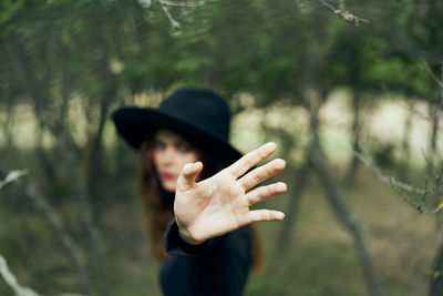 Side view of woman looking away