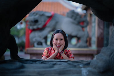 Portrait of a smiling young woman