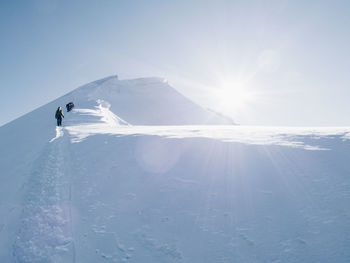 Scenic view of mountain against clear sky