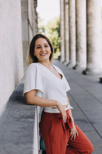 Portrait of a smiling young woman