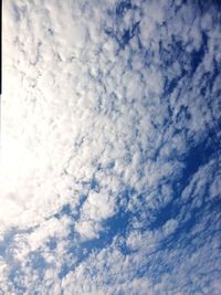 Low angle view of clouds in sky