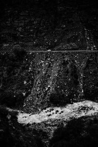 Close-up of rock in water