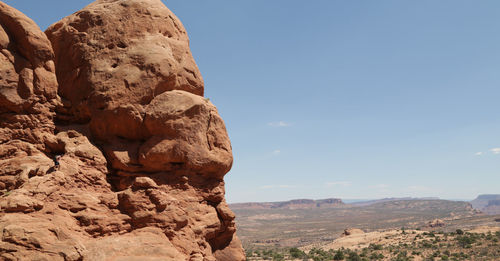 Rock formations against sky