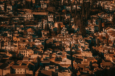 High angle shot of townscape