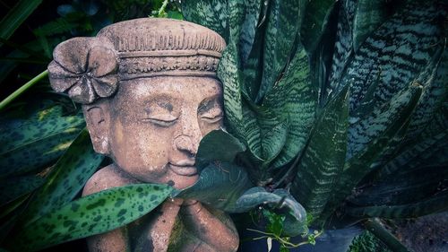 Close-up of buddha statue