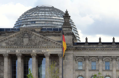 Low angle view of historical building against sky