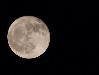 Low angle view of moon in sky