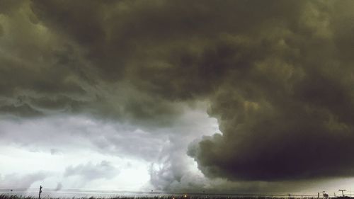 Storm clouds over sea