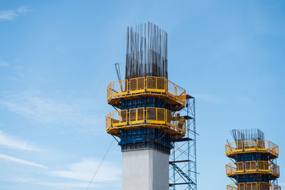 Low angle view of lighthouse against sky