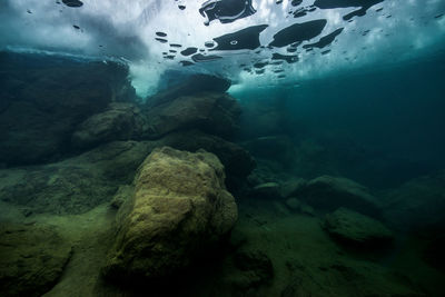 Scenic view of rock underwater