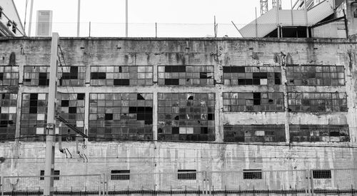 Low angle view of building at construction site