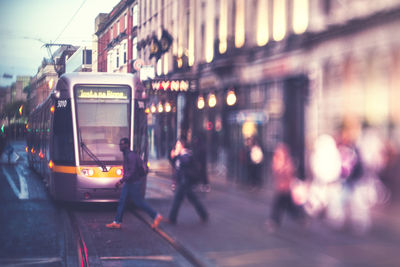 Cars on city street