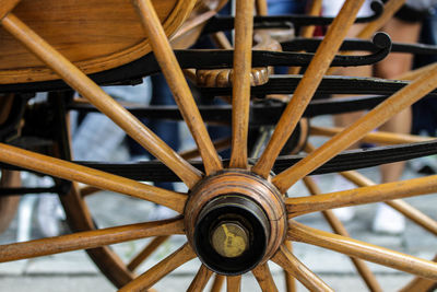 Full frame shot of wooden cart