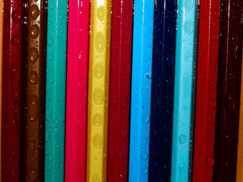 Full frame shot of multi colored pencils