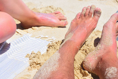 Low section of people at beach