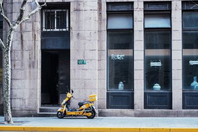 High angle view of people on street