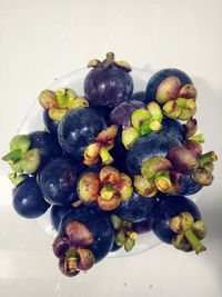 High angle view of grapes