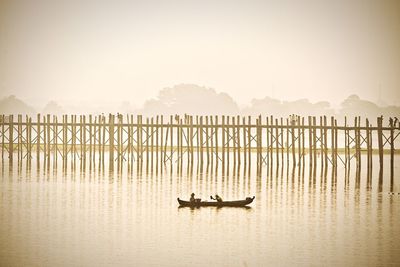 View of pier in sea