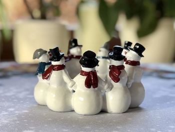 Close-up of ice cream on table