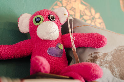 Close-up of stuffed toy on table