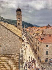 Tourists at a temple