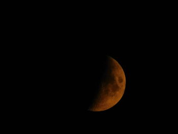 Scenic view of moon against sky at night