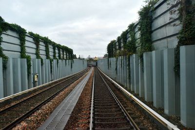 View of railroad tracks against sky