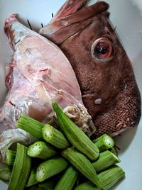 Close-up of fish for sale in market