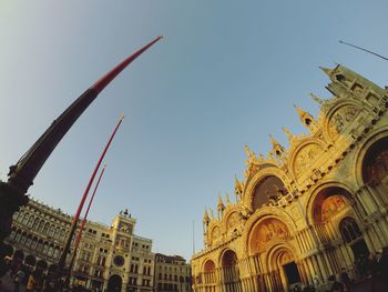 Low angle view of cathedral against clear sky