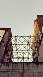 Low angle view of built structure against clear sky